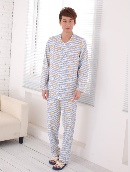 上海男士印花病员服订做,圆领开衫病号服加工厂