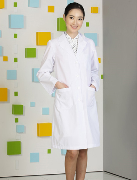 兰州订做女士医生白大褂,冬季医生长袖工作服现货