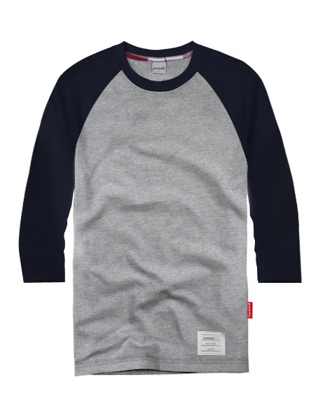 泉州订做灰色圆领衫,长袖圆领衫制作加工厂家