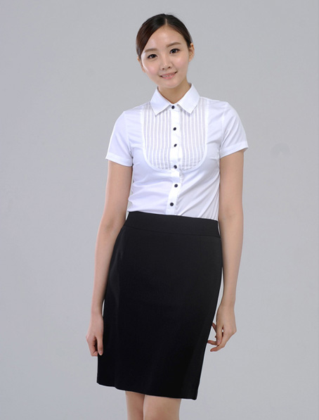 银川定制信用社女员工衬衫,夏天短袖衬衣订做
